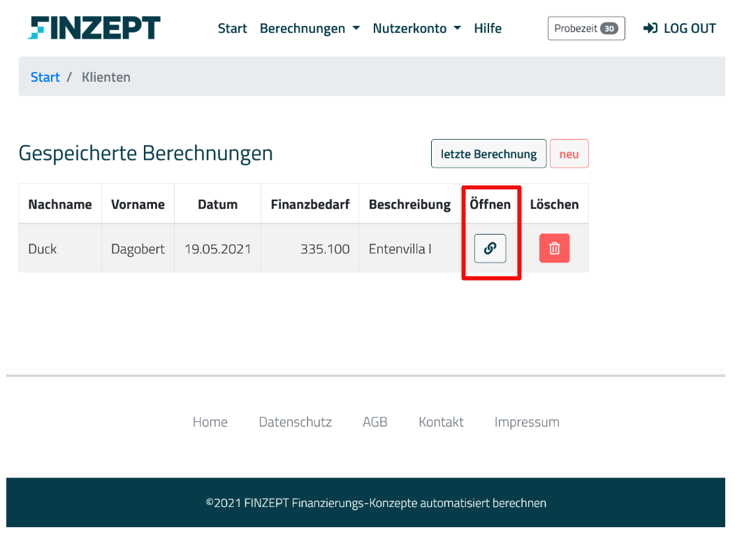Bild Klienten-Liste